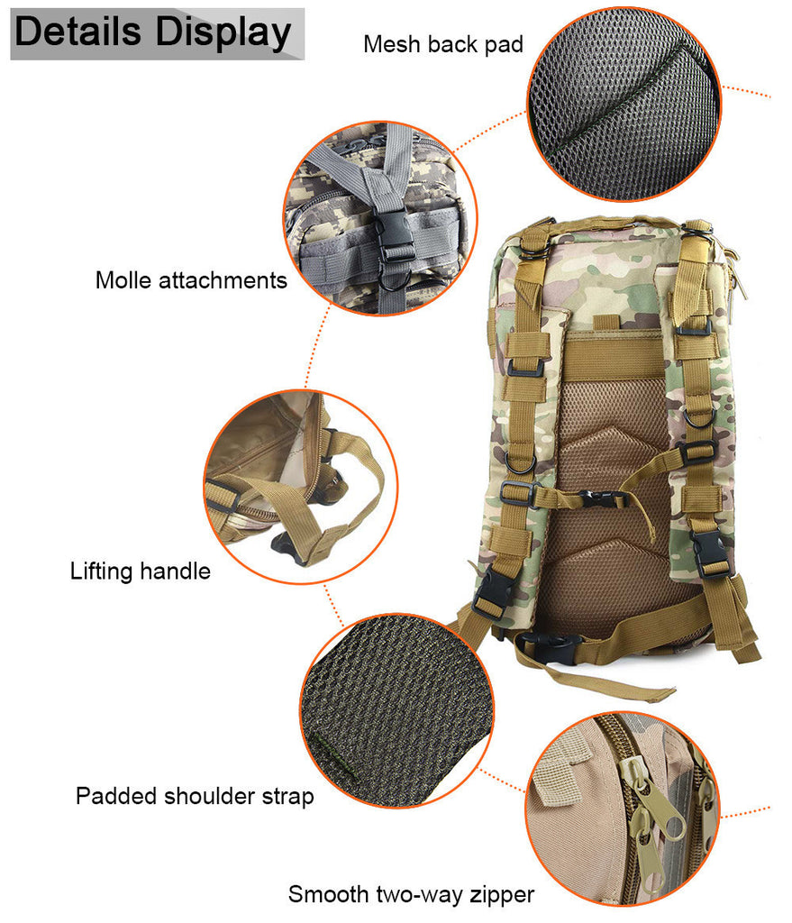 30L Military Camouflage Tactical Backpack