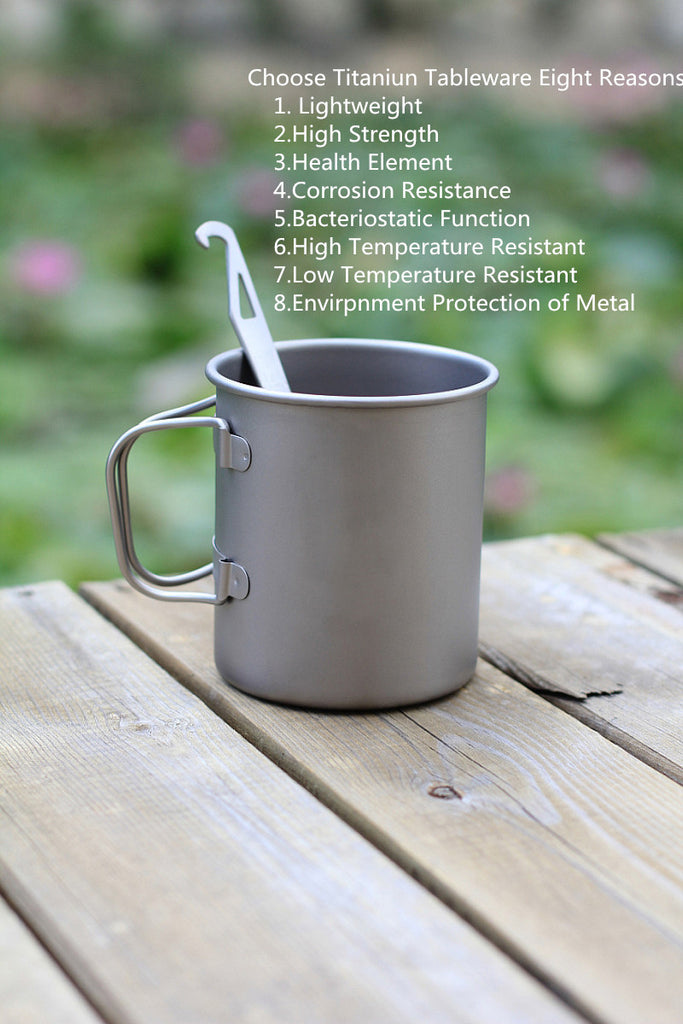 420ml 80g Survival Titanium Tableware