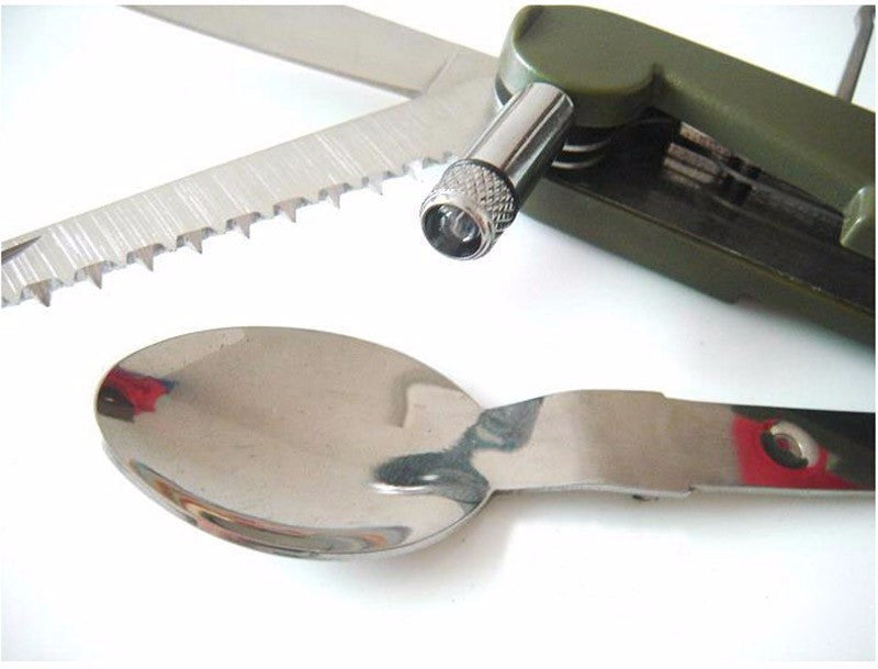 8pcs/set Multifunctional Stainless Steel Outdoor Survival Tool