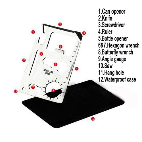 Multifunction Survival Mini 11 in 1 Pocket Survival Kits