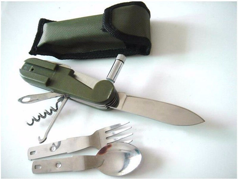 8pcs/set Multifunctional Stainless Steel Outdoor Survival Tool