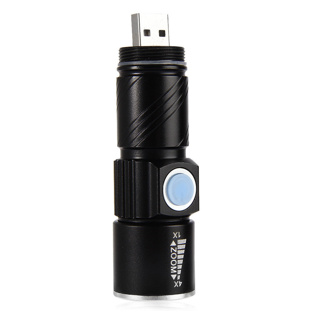 Mini LED Flashlight ZOOM Rechargeable