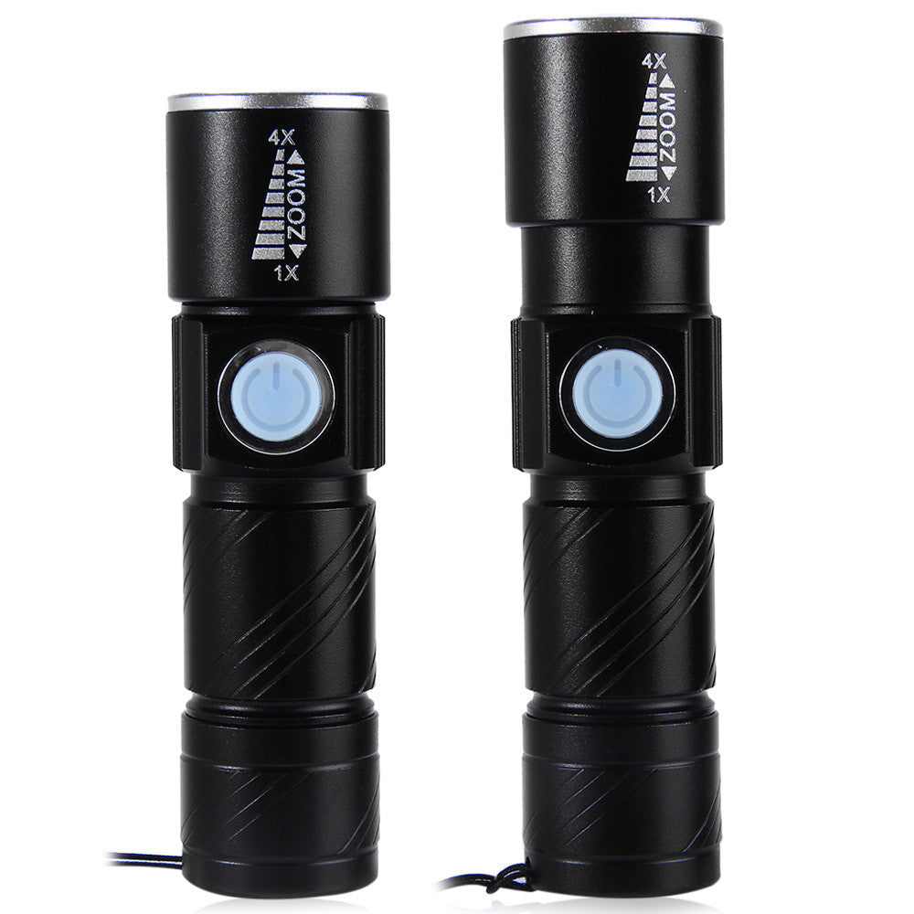 Mini LED Flashlight ZOOM Rechargeable