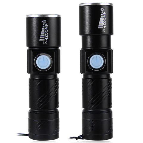 Mini LED Flashlight ZOOM Rechargeable
