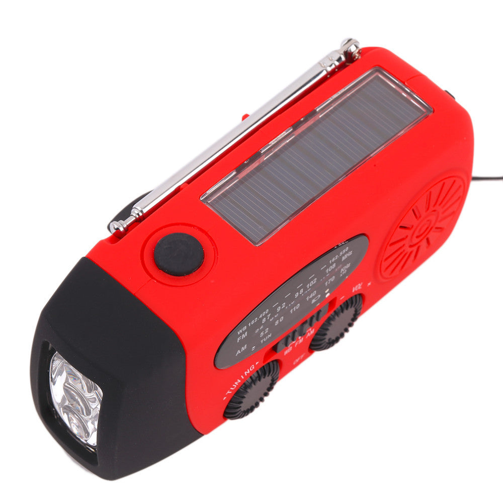 Solar Hand Crank Self Powered Flashlight