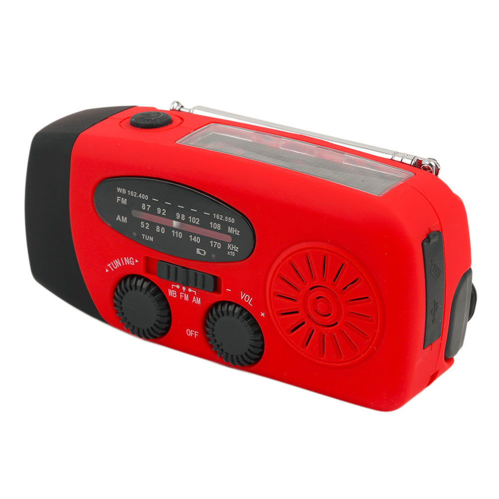 Solar Hand Crank Self Powered Flashlight