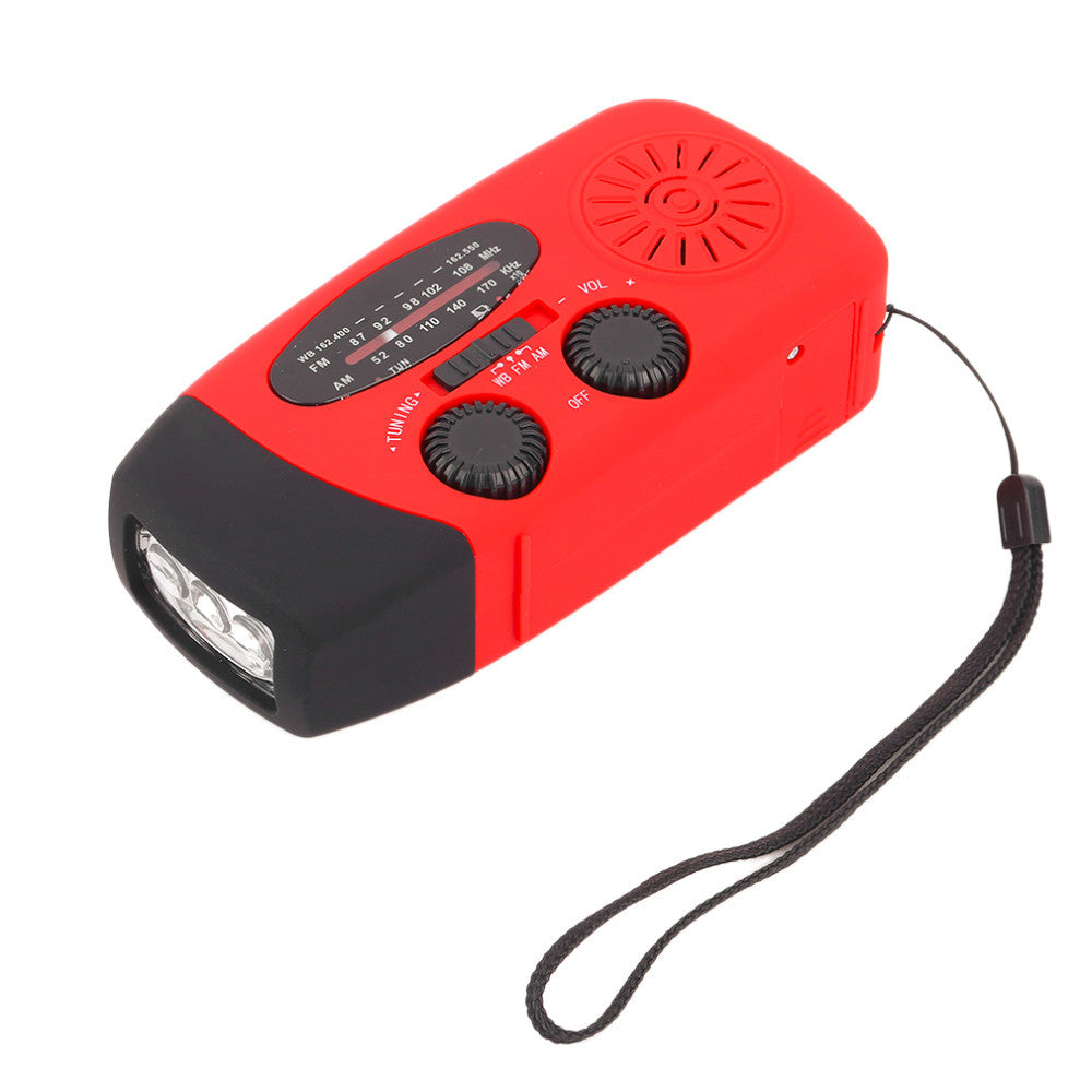 Solar Hand Crank Self Powered Flashlight