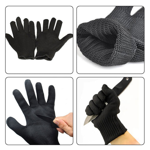 1 Pair Steel Wire Anti-cutting Safety  Gloves breathable