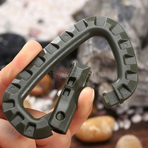 5 PCS Outdoor Plastic Carabiners Hanging Buckle Hook Survival Tool