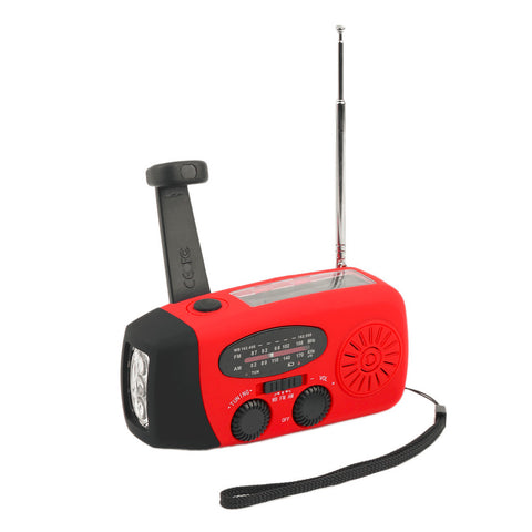 Solar Hand Crank Self Powered Flashlight