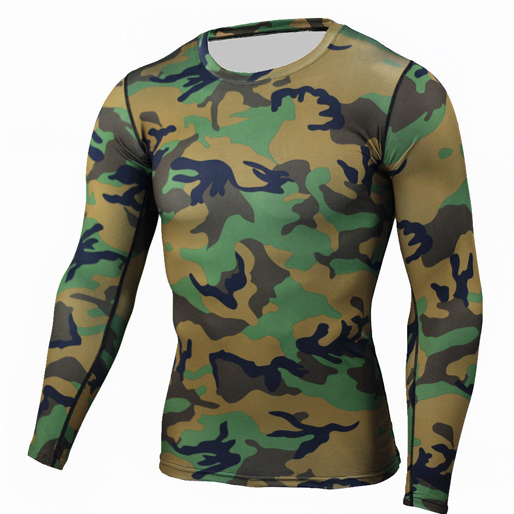 New Military Camouflage Quick Dry Crossfit Long Sleeve Shirt