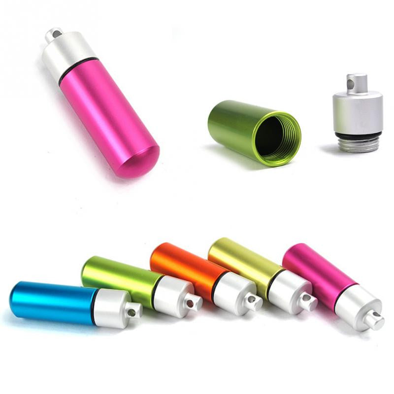 High Quality EDC Survival Aluminum Waterproof Medicine Bottle