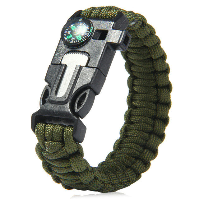 5 in 1 Outdoor Camping/Survival Gear Paracord Bracelet