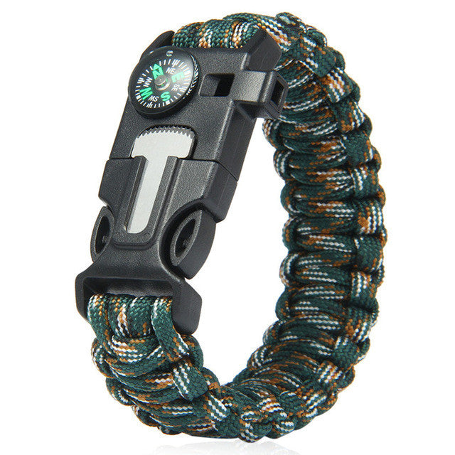 5 in 1 Outdoor Camping/Survival Gear Paracord Bracelet