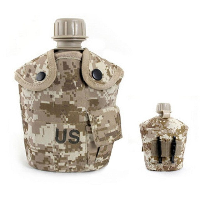 3PCS/Set Portable Canteen Tactical Water Bottle Army Cup Thermal Insulation for Survival