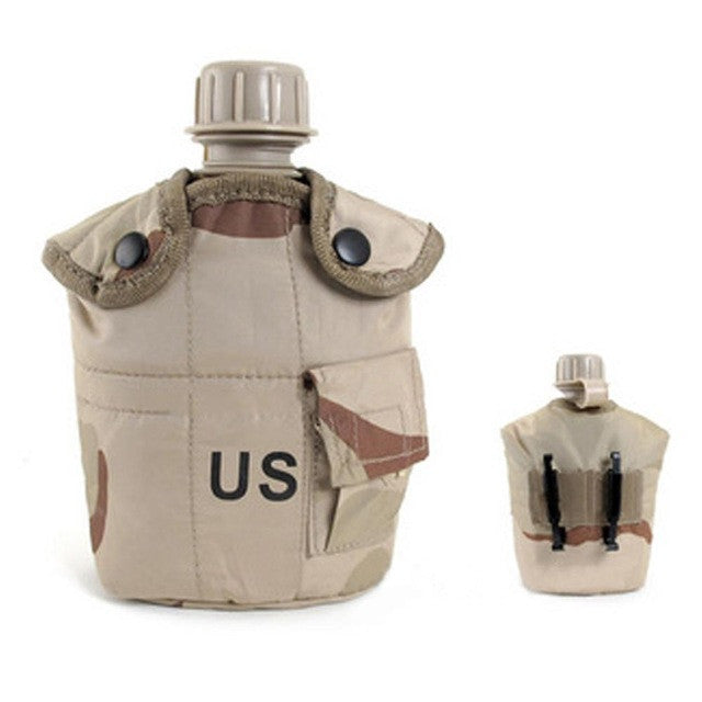 3PCS/Set Portable Canteen Tactical Water Bottle Army Cup Thermal Insulation for Survival