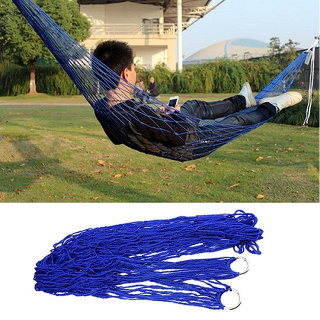 Portable Nylon Hammock swing Sleeping Bed Hang Mesh Net good for Camping/Survival