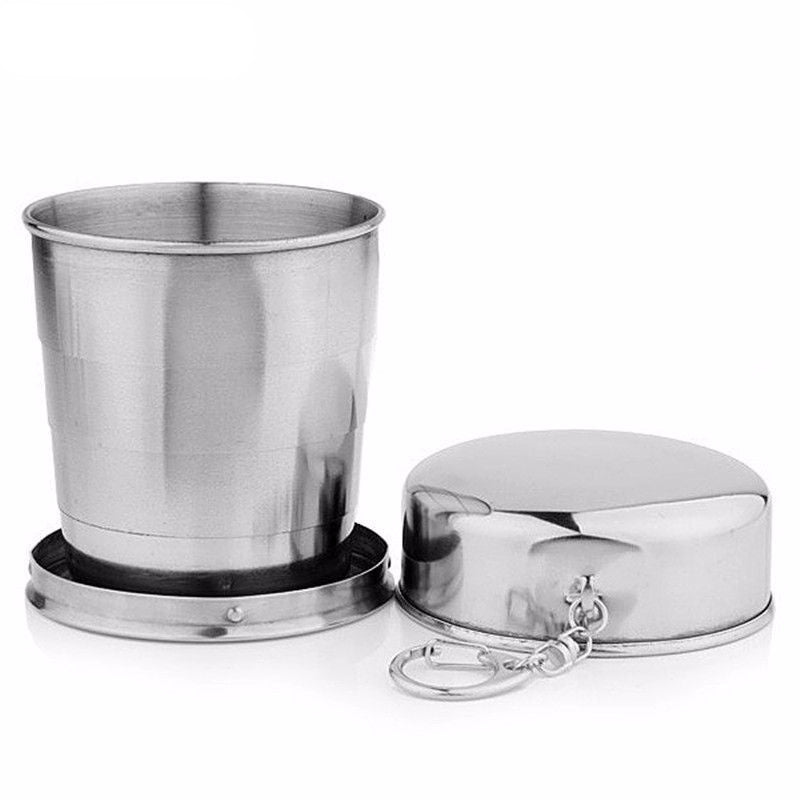 1Pcs Stainless Steel Folding Cup for Survival