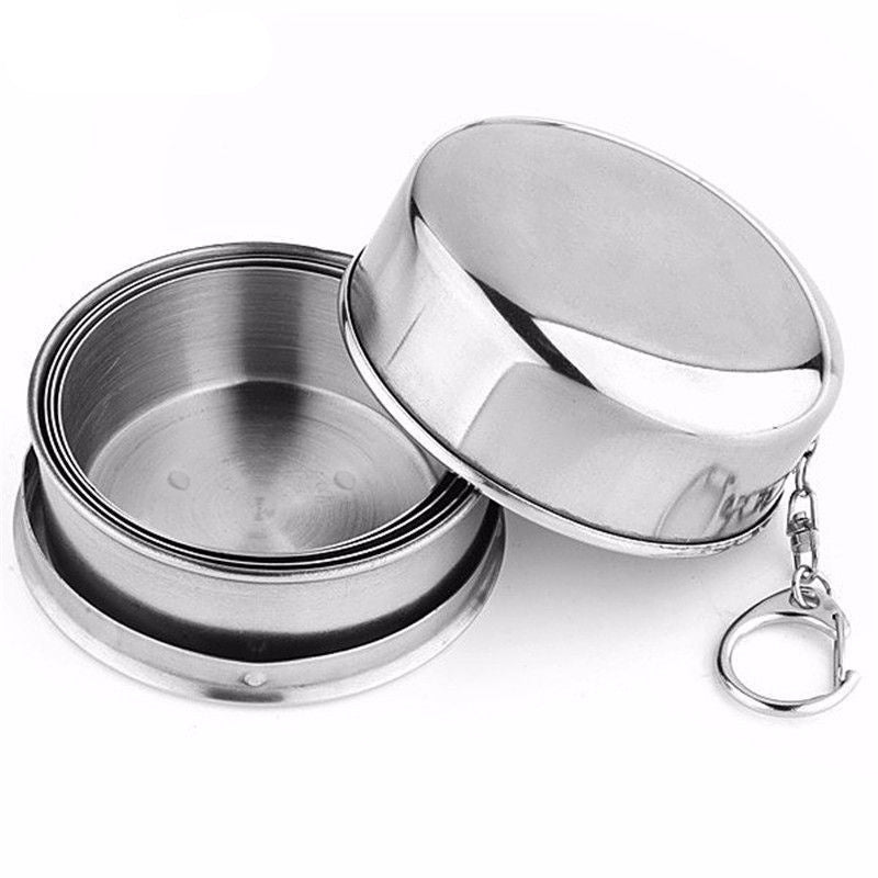 1Pcs Stainless Steel Folding Cup for Survival