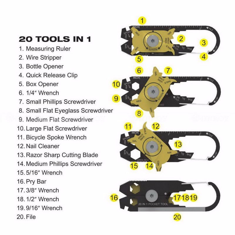EDC Multipurpose Tool Key Pocke Utility Ring