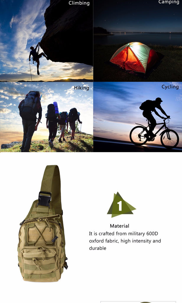 Oxford Durable Survival/Hiking/Trekking Shoulder Military Tactical Backpack
