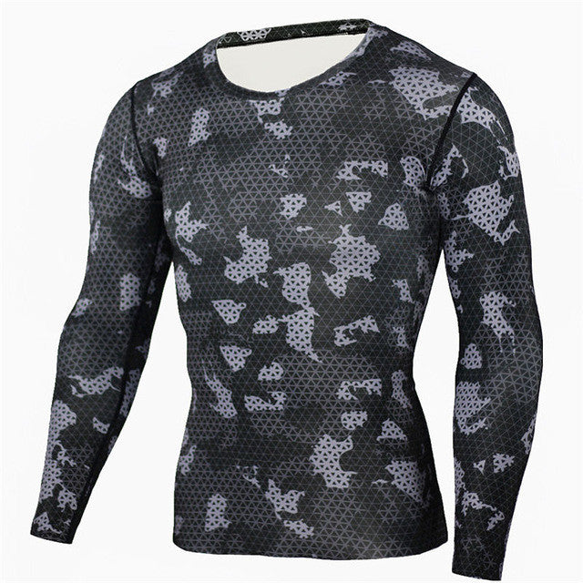 New Military Camouflage Quick Dry Crossfit Long Sleeve Shirt