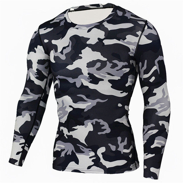 New Military Camouflage Quick Dry Crossfit Long Sleeve Shirt