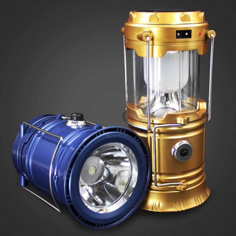 6LEDs Rechargeable Solar Power Luminaire LED Lantern type Flashlight